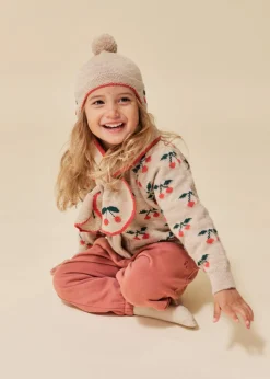 Konges Sløjd Sonja Strikket Hue - Beige Melange*Born Hatte & Huer
