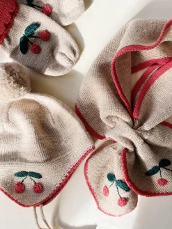 Konges Sløjd Sonja Strikket Hue - Beige Melange*Born Hatte & Huer