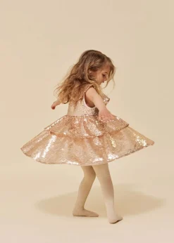 Konges Sløjd Starla Pailletkjole - Gold Blush*Born Kjoler & Nederdele