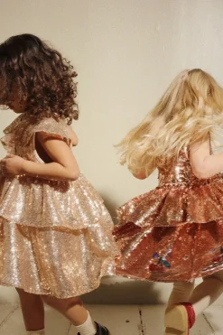 Konges Sløjd Starla Pailletkjole - Gold Blush*Born Kjoler & Nederdele