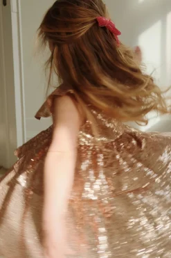 Konges Sløjd Starla Pailletkjole - Gold Blush*Born Kjoler & Nederdele