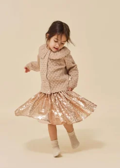 Konges Sløjd Starla Pailletnederdel - Gold Blush*Born Kjoler & Nederdele