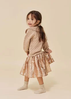 Konges Sløjd Starla Pailletnederdel - Gold Blush*Born Kjoler & Nederdele
