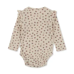 Konges Sløjd Sui Bodystocking Med Flaeser - Peonia Rose*Born Bodyer