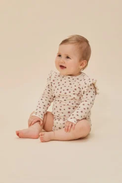 Konges Sløjd Sui Bodystocking Med Flaeser - Peonia Rose*Born Bodyer
