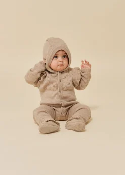 Konges Sløjd Tomama Heldragt Med Hulmonster - Beige Melange*Born Heldragter