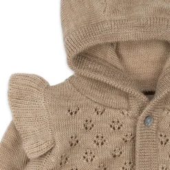 Konges Sløjd Tomama Heldragt Med Hulmonster - Beige Melange*Born Heldragter