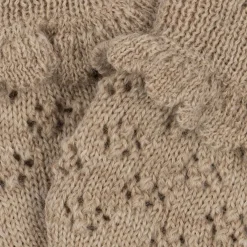 Konges Sløjd Tomama Vanter Med Hulmonster - Beige Melange*Born Vinter-Accessories