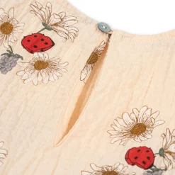 Konges Sløjd Vida Kjole Med Pufaermer - Ladybug*Born Kjoler & Nederdele