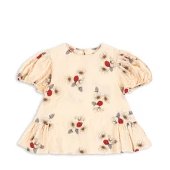 Konges Sløjd Vida Top Med Pufaermer - Ladybug*Born Overdele