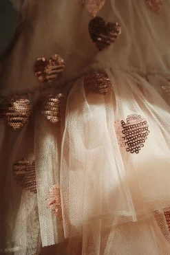 Konges Sløjd Yvonne Hjertekjole Med Pailletter - Coeur Sequins*Born Kjoler & Nederdele
